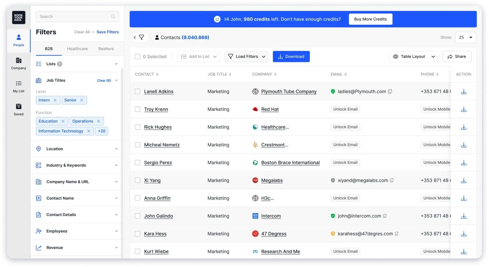 Build your chiropractor email list with static list providers