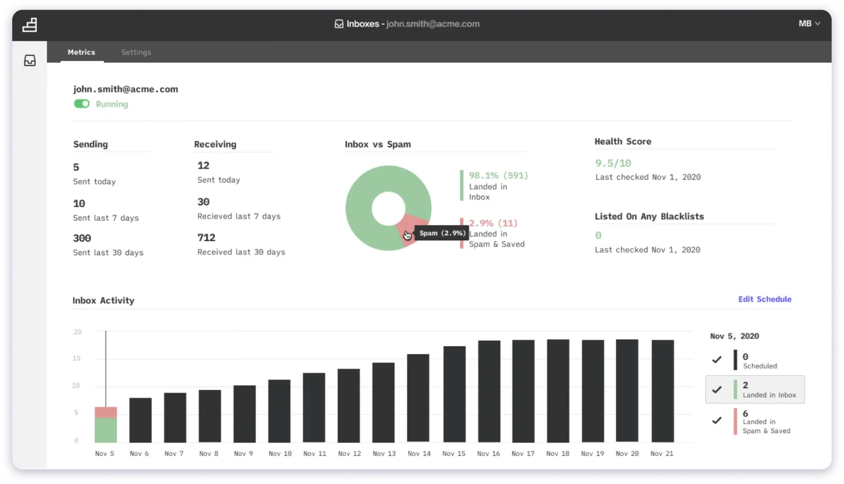 Warmup Inbox Lemwarm Alternative Dashboard