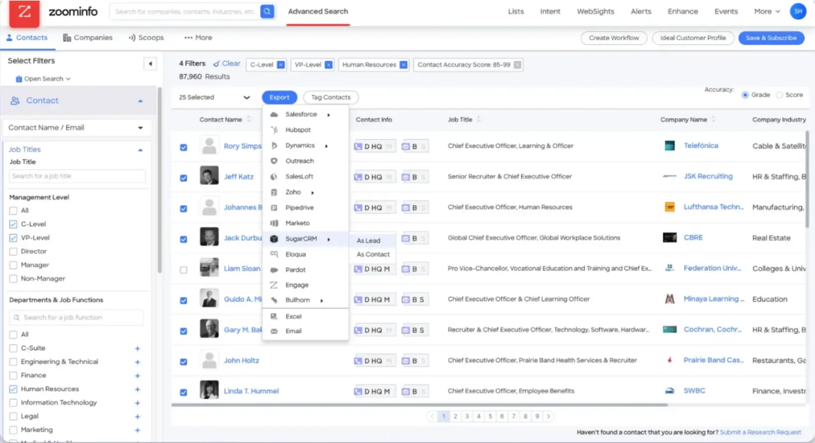 ZoomInfo Dashboard