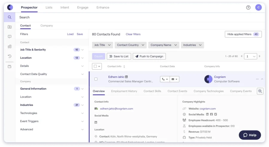 Cognism Email Finder
