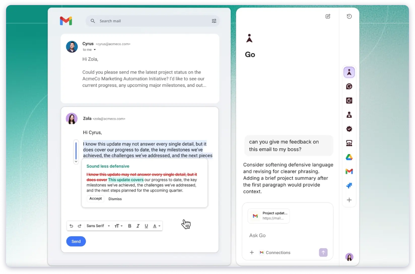 Grammarly-best AI email assistant to write emails
