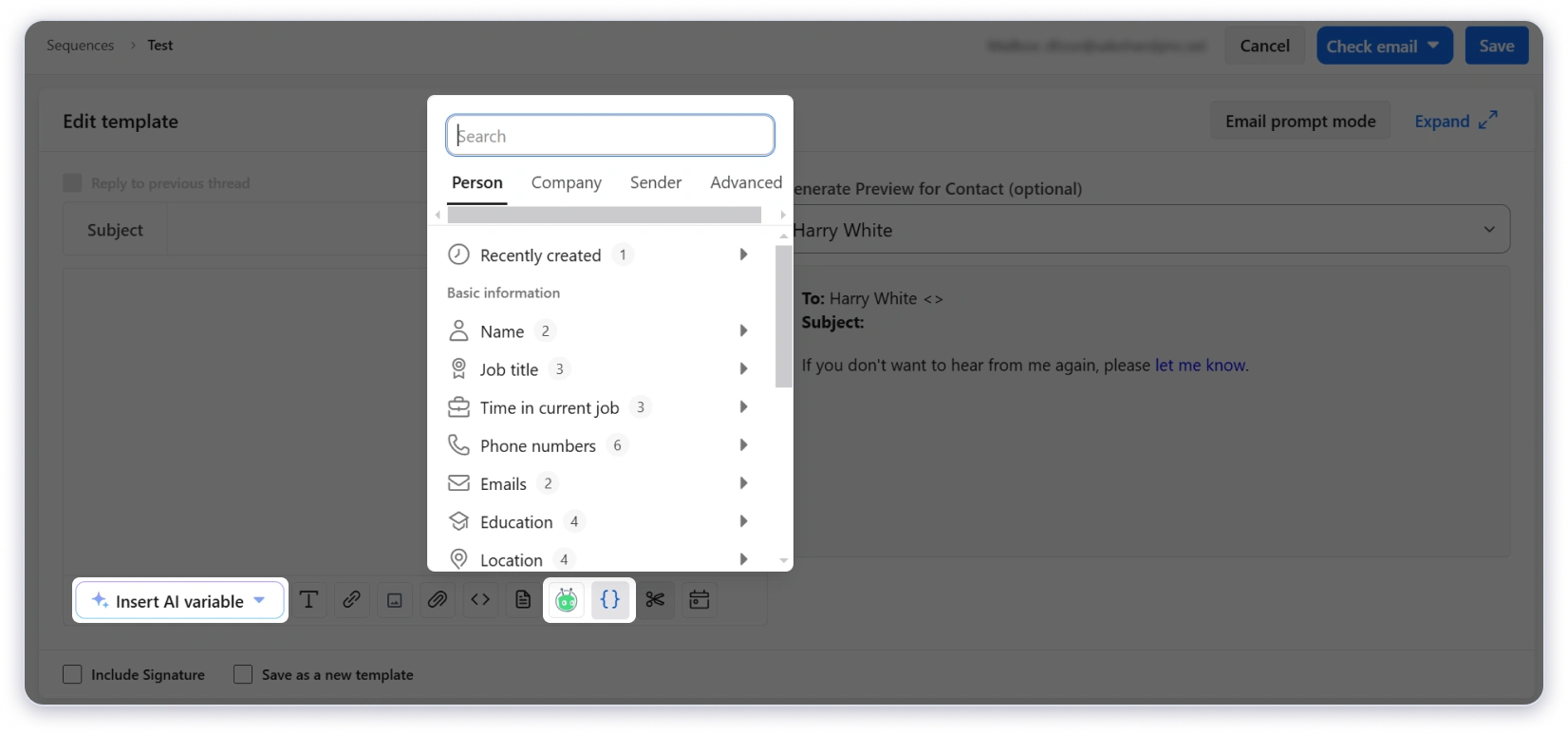 Apollo's personalization feature