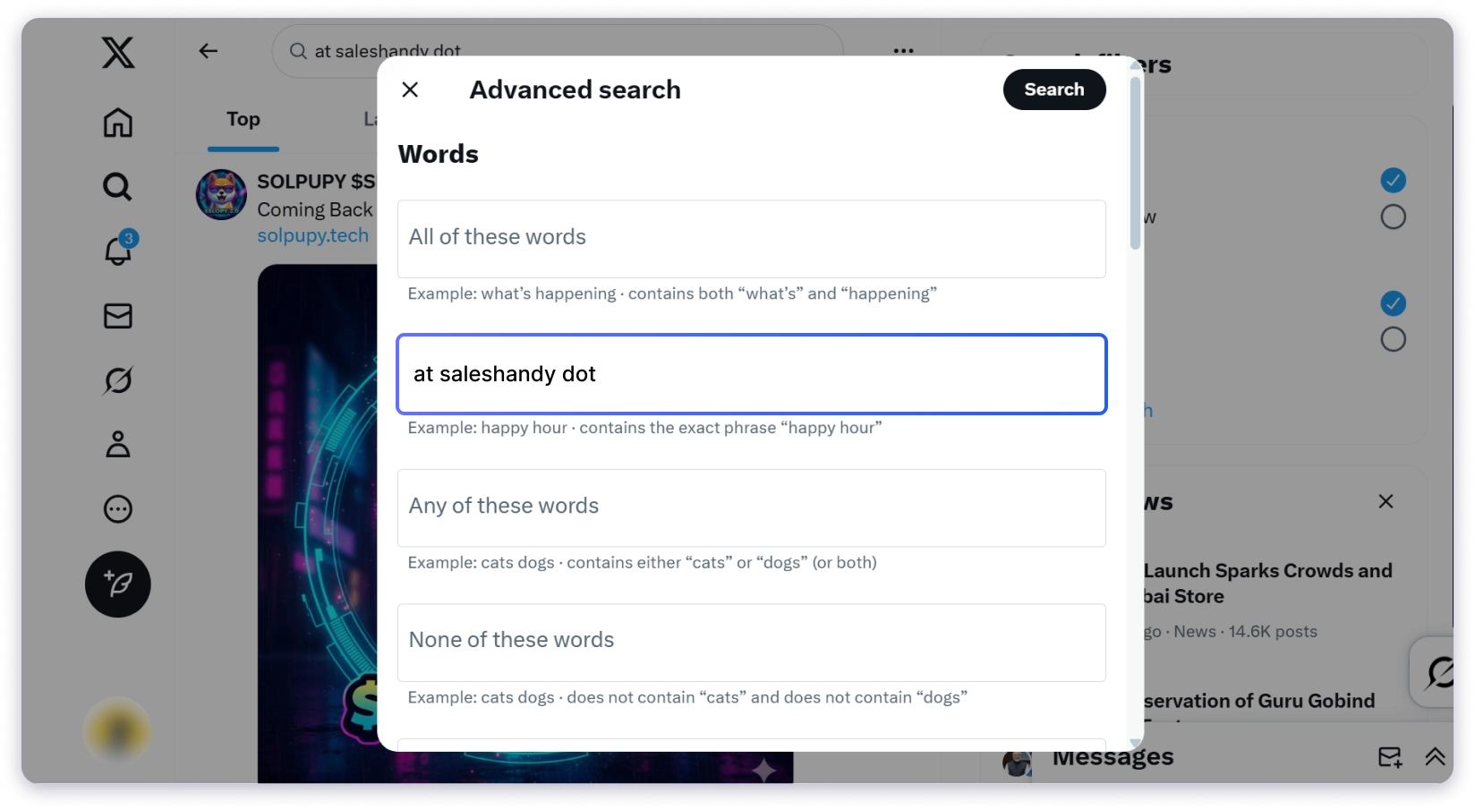 Find email address on Twitter
