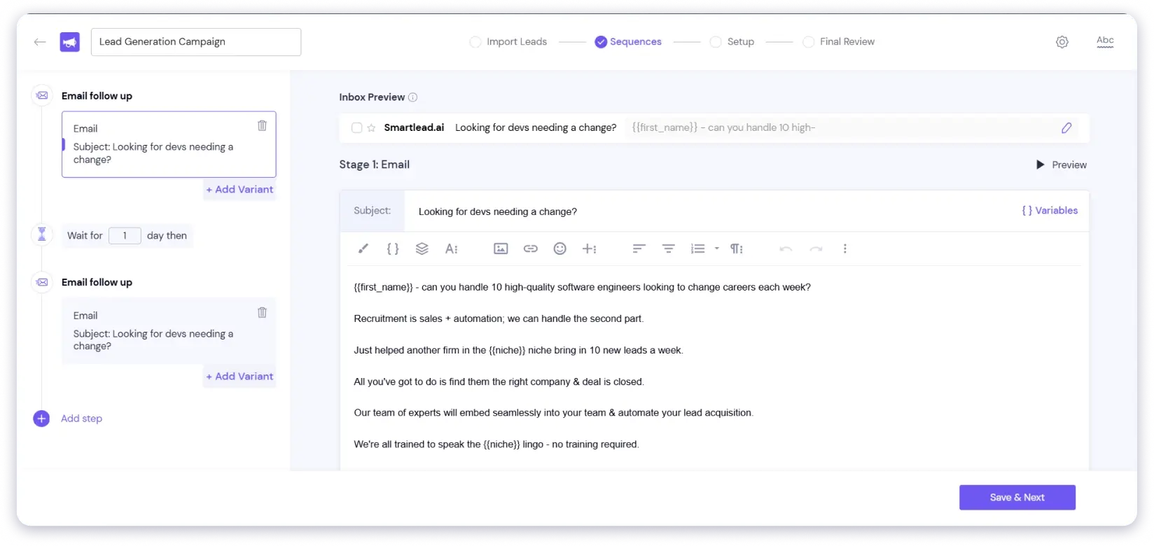 smartlead a competitor to Lemlist