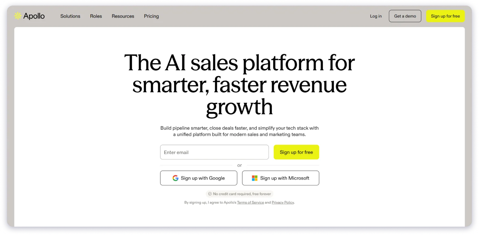 apollo home page