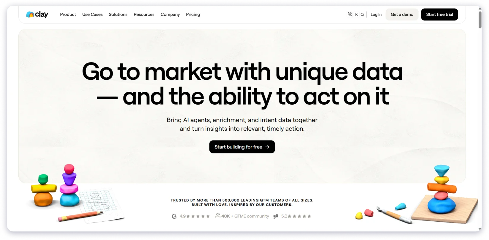 clay home page