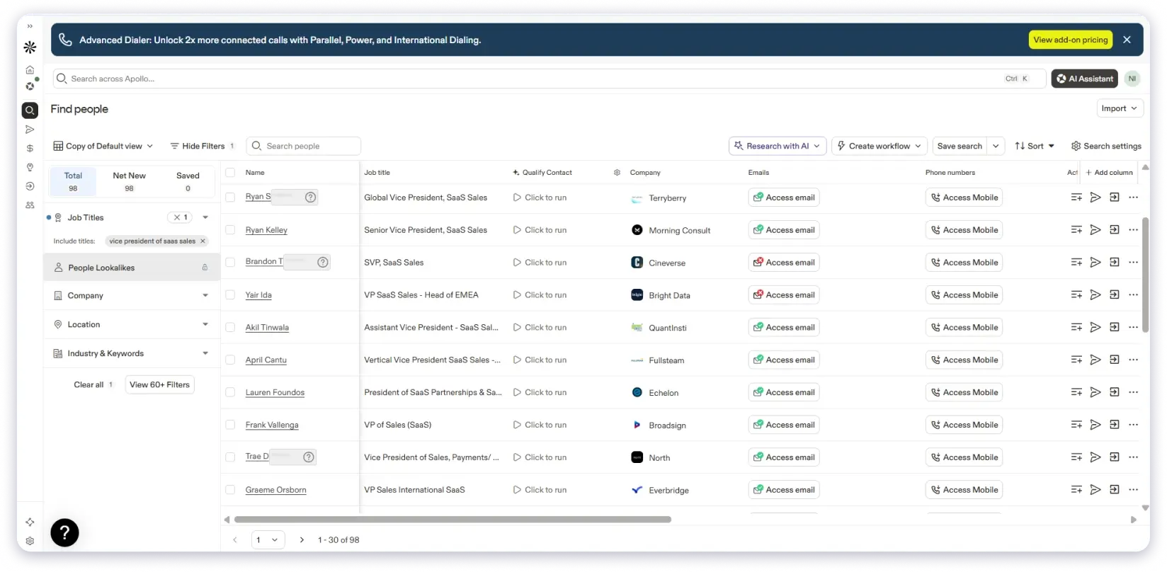 Apollo - Best VP Email List