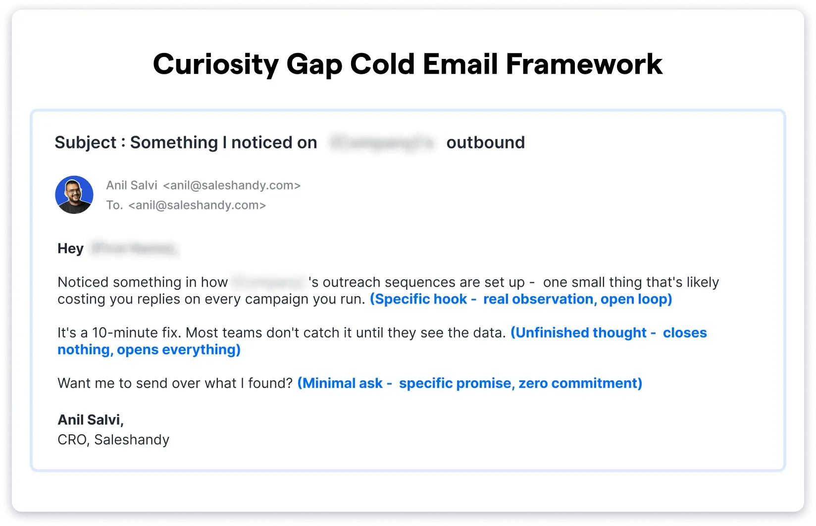 Curiosity Gap Cold Email Framework
