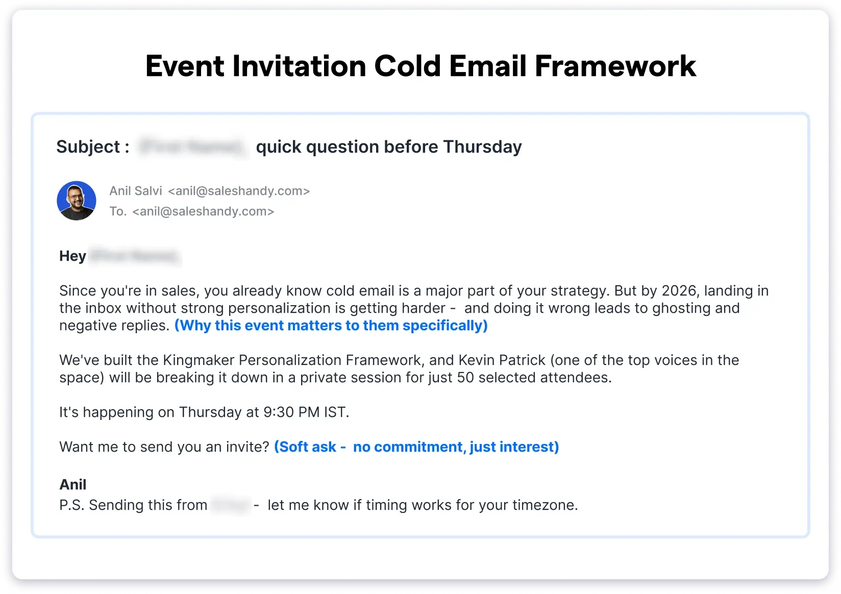 Event Invitation Cold Email Framework
